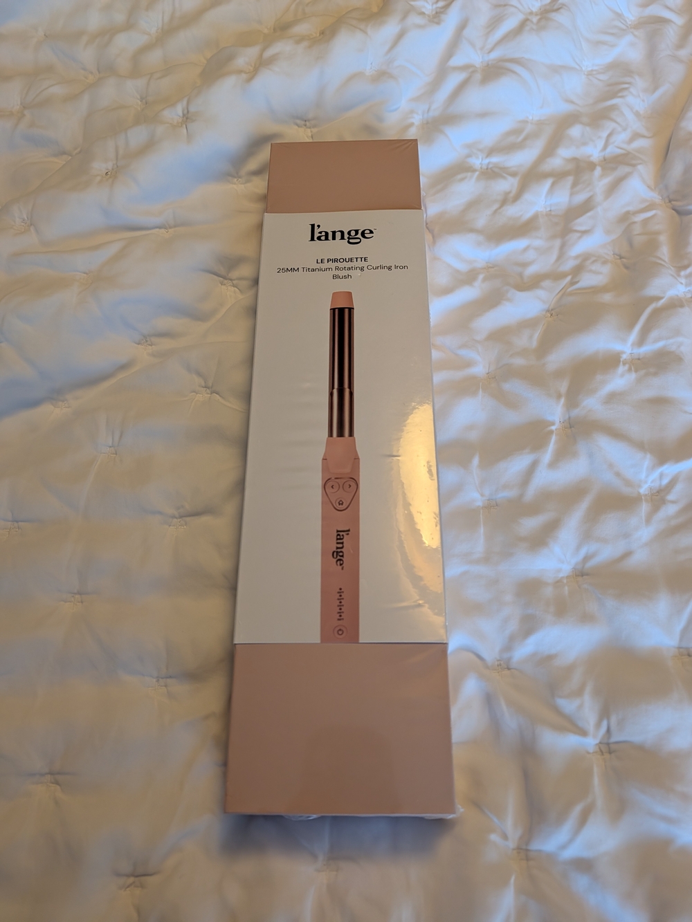 Lange Blush Rotating Curling Iron - Pink and Rose Gold